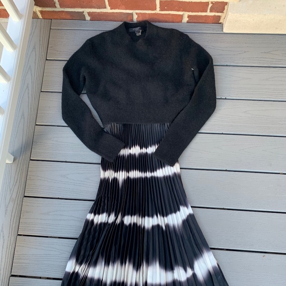 All Saints Curtis 2-in-1Tie Dye Pleated Midi Dress - Picture 2 of 16